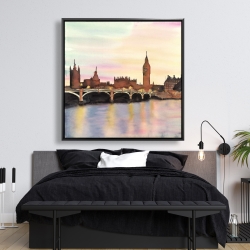 Encadré 48 x 48 - Couché de soleil sur le big ben