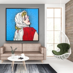 Encadré 48 x 48 - Femme pop art