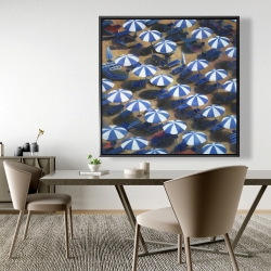 Framed 48 x 48 - Beach umbrellas