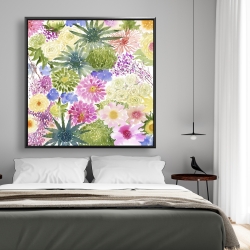 Encadré 48 x 48 - Ensemble de fleurs exotiques