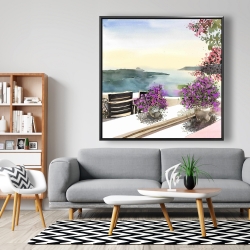 Framed 48 x 48 - Mediterranean sea view