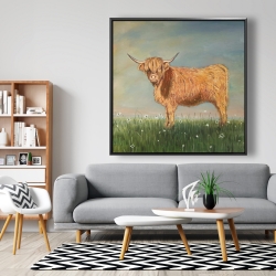 Framed 48 x 48 - Daisy the highland cow