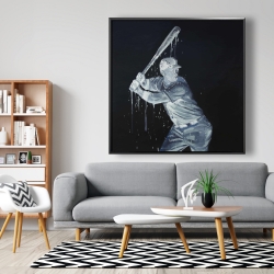 Encadré 48 x 48 - Joueur de baseball