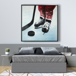Framed 48 x 48 - Young hockey player