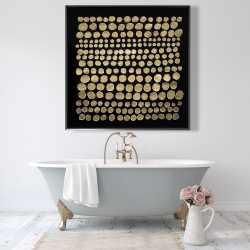 Framed 48 x 48 - Dots on gold