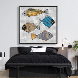 Encadré 48 x 48 - Illustration de poissons