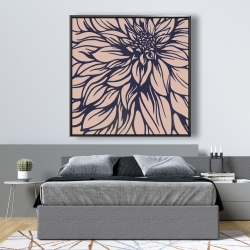 Encadré 48 x 48 - Fleur dahlia