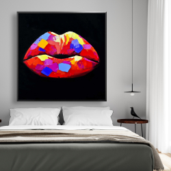 Framed 48 x 48 - Colorful lipstick