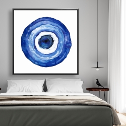 Framed 48 x 48 - Erbulus blue evil eye
