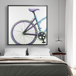 Framed 48 x 48 - Blue and purple bike