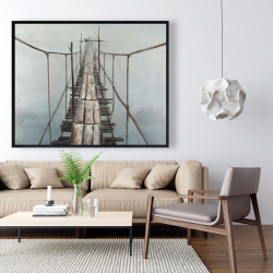 Framed 48 x 60 - Old abandoned bridge