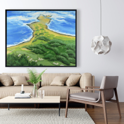 Framed 48 x 60 - Golf course on the coast