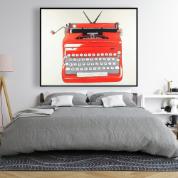 Encadré 48 x 60 - Machine à écrire rouge