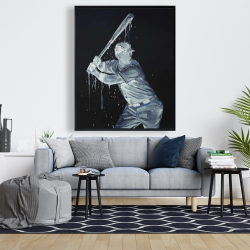 Encadré 48 x 60 - Joueur de baseball