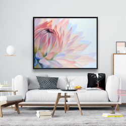 Encadré 48 x 60 - Fleur de lotus pastel