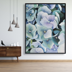 Encadré 48 x 60 - Fleurs hortensia