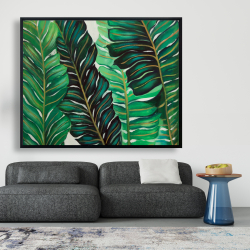 Encadré 48 x 60 - Feuilles de plantes exotiques