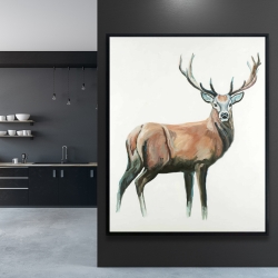 Framed 48 x 60 - Deer