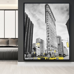 Framed 48 x 60 - Outline of flatiron building to new-york