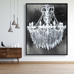 Framed 48 x 60 - Big glam chandelier