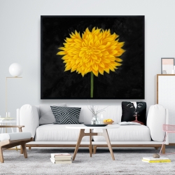 Encadré 48 x 60 - Chrysanthème jaune