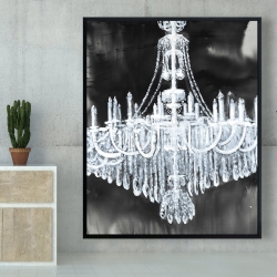 Framed 48 x 60 - Glam chandelier