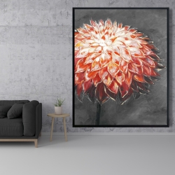 Framed 48 x 60 - Abstract dahlia flower