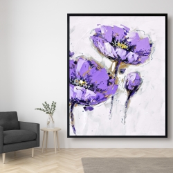 Framed 48 x 60 - Purple anemones