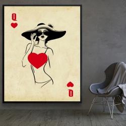 Framed 48 x 60 - Queen of hearts