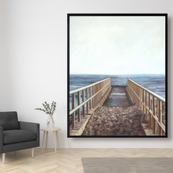 Framed 48 x 60 - Relaxing beach