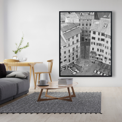 Framed 48 x 60 - Siena city in italie