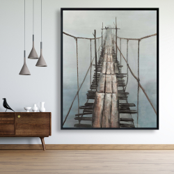 Framed 48 x 60 - Old abandoned bridge