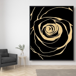 Encadré 48 x 60 - Rose noire