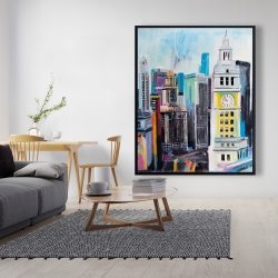 Encadré 48 x 60 - Paysage urbain coloré de manhattan