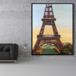 Encadré 48 x 60 - Tour eiffel à l'aube