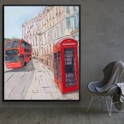 Encadré 48 x 60 - Bus de londres et cabine téléphonique