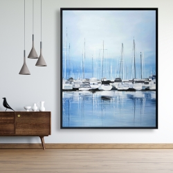 Framed 48 x 60 - Boats at the dock