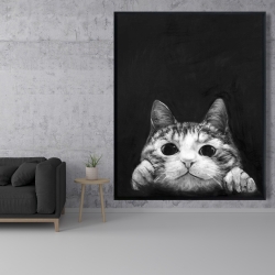 Framed 48 x 60 - Curious cat