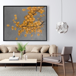 Framed 48 x 60 - Golden wattle plant with pugg ball flowers
