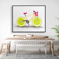 Encadré 48 x 60 - Bicyclette avec roues de lime