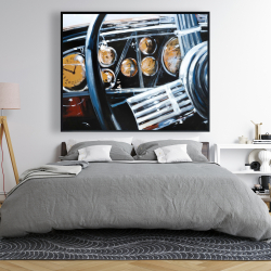 Framed 48 x 60 - Vintage car interior