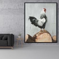 Framed 48 x 60 - Wyandotte rooster