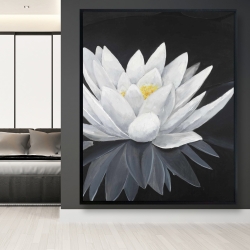 Encadré 48 x 60 - Fleur de lotus et sa réflexion