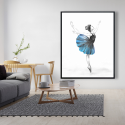 Encadré 48 x 60 - Petite ballerine bleue