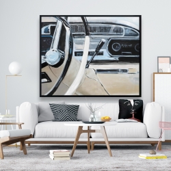 Framed 48 x 60 - 1950s car dashboard