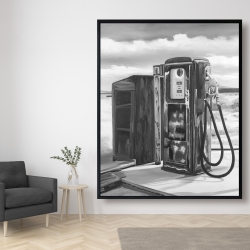 Framed 48 x 60 - Old gas pump