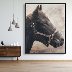 Framed 48 x 60 - Gallopin the brown horse