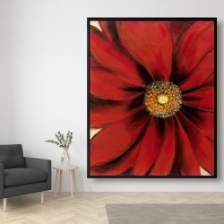 Encadré 48 x 60 - Marguerite rouge