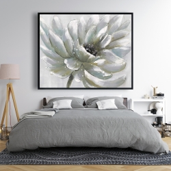 Encadré 48 x 60 - Chrysanthème blanche