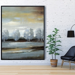 Framed 48 x 60 - Grey landscape